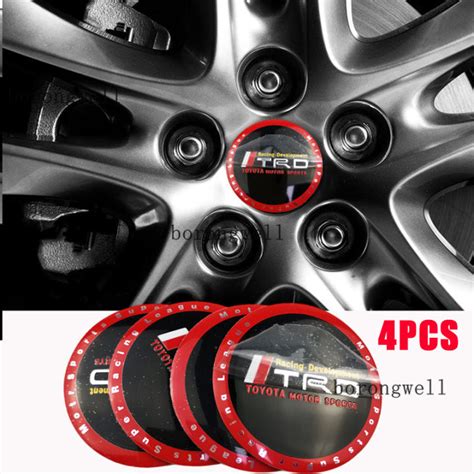 4 Pcs Set Car Modified Wheel Rim Center Cap Sticker Auto Tire Hub Cap