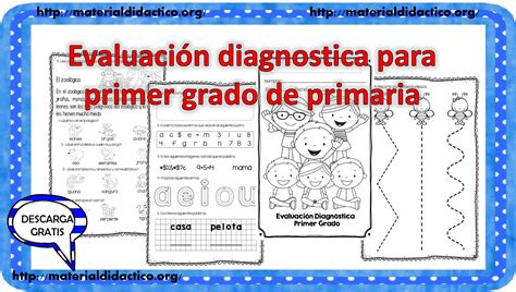 Fabulosa Evaluación Diagnostica Para Primer Grado De Primaria Material Didáctico Y Planeaciones