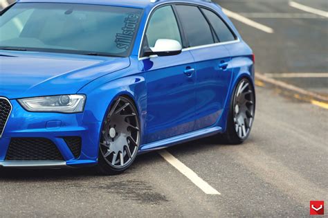 Blue Audi S4 Boasting Fullface Gunmetal Custom Rims CARiD Gallery