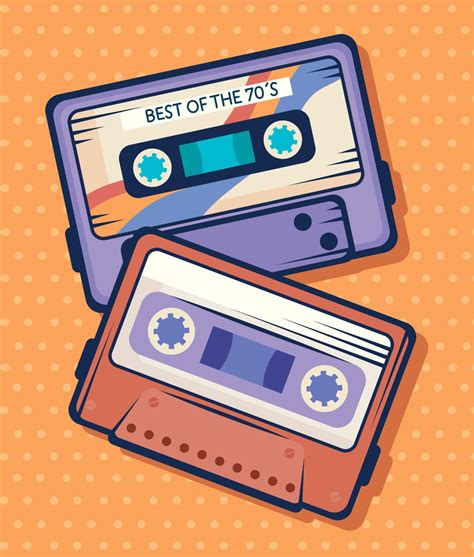 cassettes retro style 11251448 Vector Art at Vecteezy