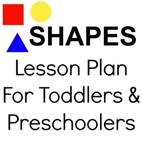 Shapes Lesson Plan Kindergarten