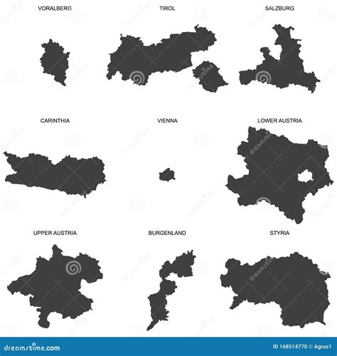 La Mappa Politica Dell'Austria Isolata in Un Contesto Trasparente