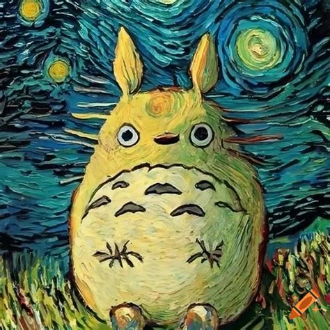 Totoro Portrait In Style Of Vincent Van Gogh On Craiyon