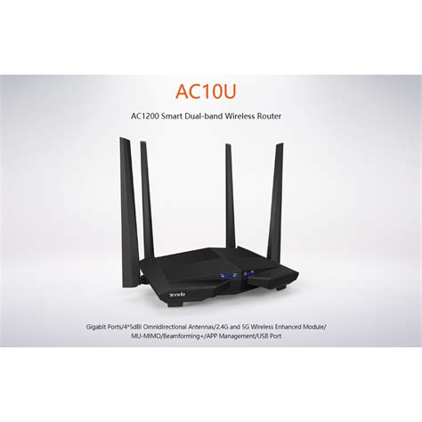 Router เราเตอร์ Tenda Ac10u Ac1200 Smart Dual Band Wireless Router