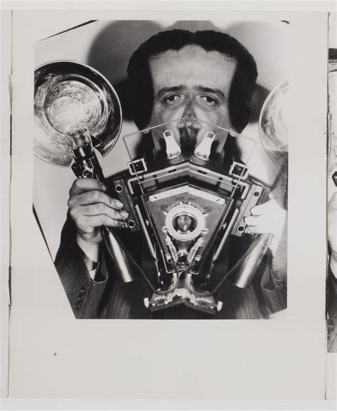 Distorted Self Portrait Of Weegee With Speed Graphic Camera