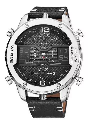 Reloj Weide Anadigi Wh6401 Para Hombre Negro Y Plateado MercadoLibre