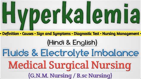 Hyperkalemia Hyperkalemia In Hindi Medical Surgical Nursing Hot Sex