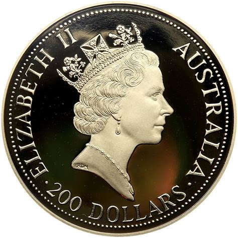 Dollars Elizabeth Ii Rd Portrait Australian Nugget Gold