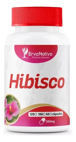 Hibisco 100 Cápsulas 500mg Erva Nativa Frete grátis