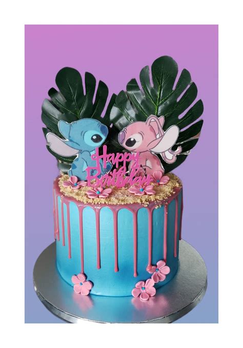 Layer cake thème Stitch et Angel Idée gateau anniversaire Image