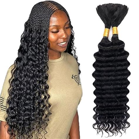 Goulus Deep Wave Bulk Human Hair For Braiding 100 Unprocessed