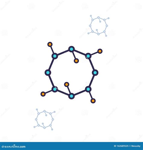 Nano Structure Nanoparticles Icon Stock Vector Illustration Of