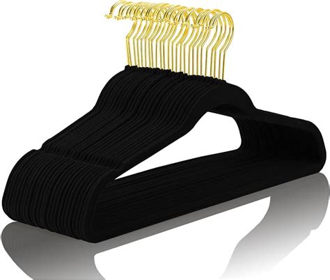 MIZGI Premium Velvet Hangers Pack 50 Pcs Heavyduty Non Slip Slimline