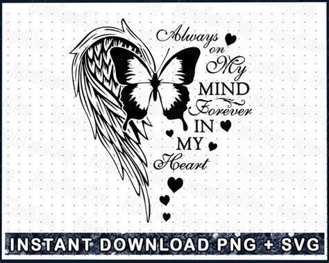 Butterfly Memorial Svg Files For Cricut Angel Wings Svg Etsy Memorial