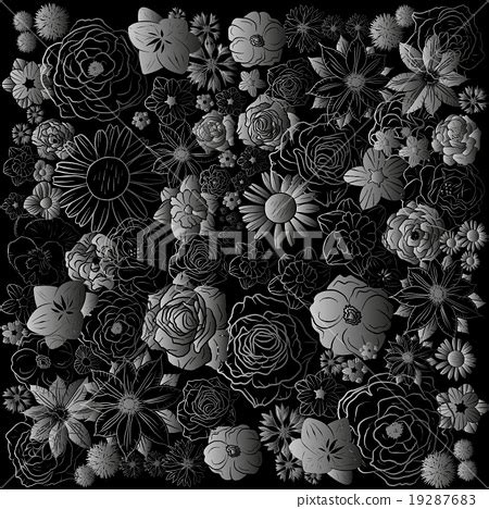 Hand Drawn Floral Doodle Background Abstract Stock Illustration