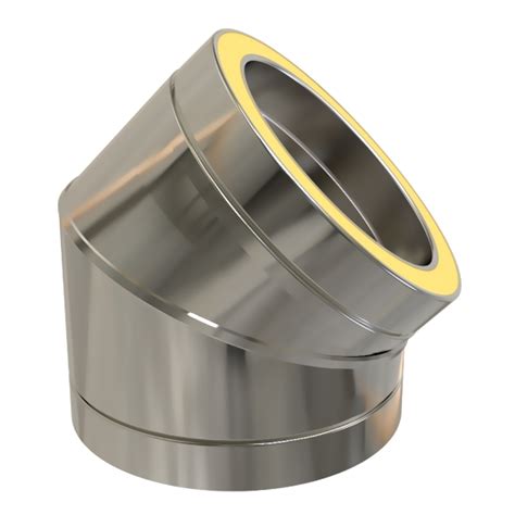 TWPro 150mm Twin Wall Insulated 45 Degree Bend Stainless Steel