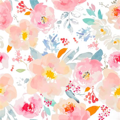 Veelike Pink Floral Wallpaper Peel And Stick Wallpaper Watercolor