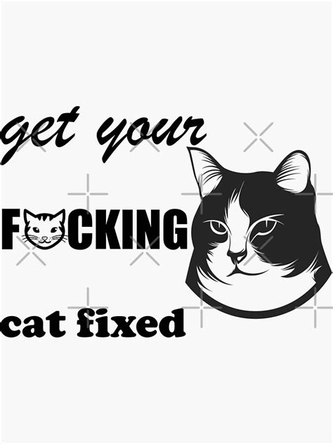 Get Your Cat Fixed Sticker For Sale By LondownDesign Redbubble