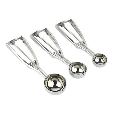 Stainless Steel Ice Cream Scoop Set With Trigger Wish