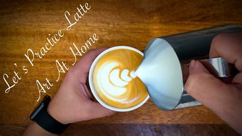 How To Make Latte Art At Home Basic Tulip Practice In Slow Motion