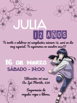 Hacer una invitación de cumpleaños digital de Naruto invitación en