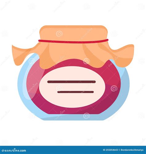 A Glass Jar Of Jam Vector Cartoon Illustration Stock Vector Illustration Of Design Smile