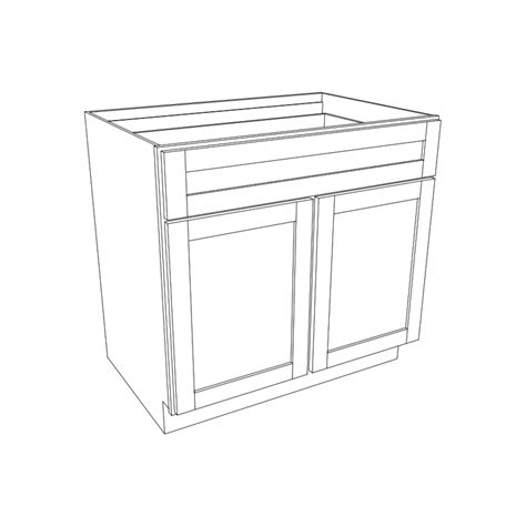 White Shaker Base Cabinet Single Drawer 24 X345 Base Cabinets