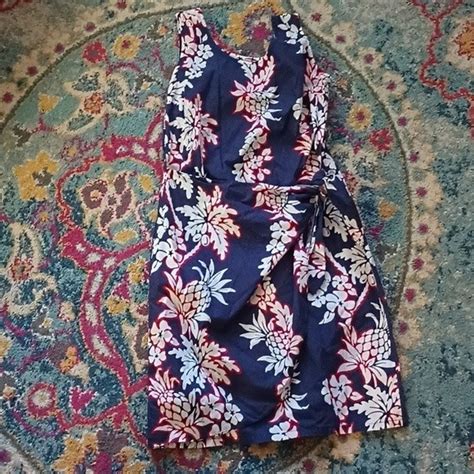 Hilo Hattie Dresses Hilo Hattie Hawaiian Print Dress Vintage Red White Blue S Poshmark