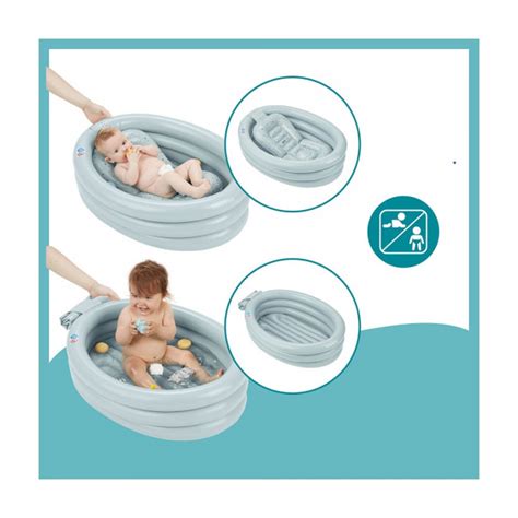 Baignoire gonflable évolutive aqua dots grise de Babymoov sur allobébé