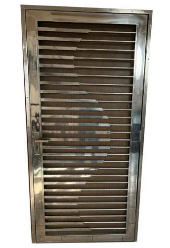 Polished Stainless Steel Main Door For Home Thickness 5 Mm At Rs