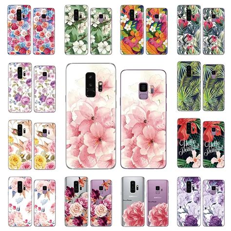 Flower Phone Case For Samsung Galaxy S9 S9 Plus Cover Floral S9plus