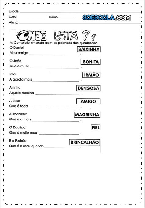 Atividades Com Adjetivos Para Imprimir S Escola Sexiz Pix