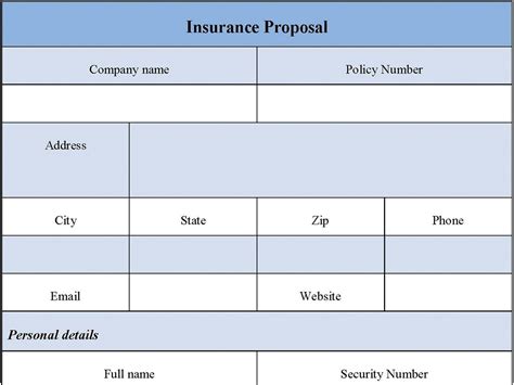 Insurance Proposal Form Editable Pdf Forms