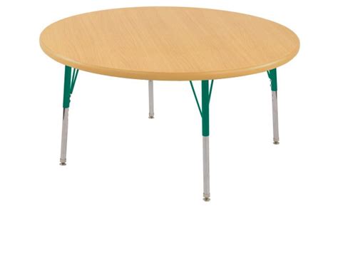 Adjustable Height Round Classroom Table 36" dia., Classroom Tables