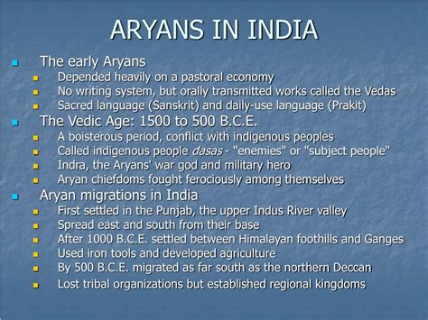 Ppt Indus Valley Civilization And Early Aryan Society Powerpoint