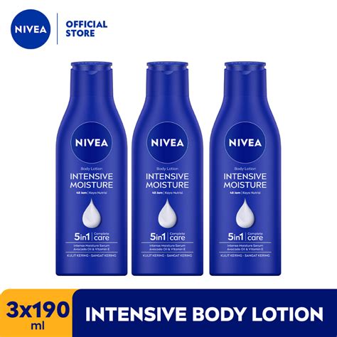 Jual Nivea Body Intensive Lotion 190ml Triplepack Shopee Indonesia