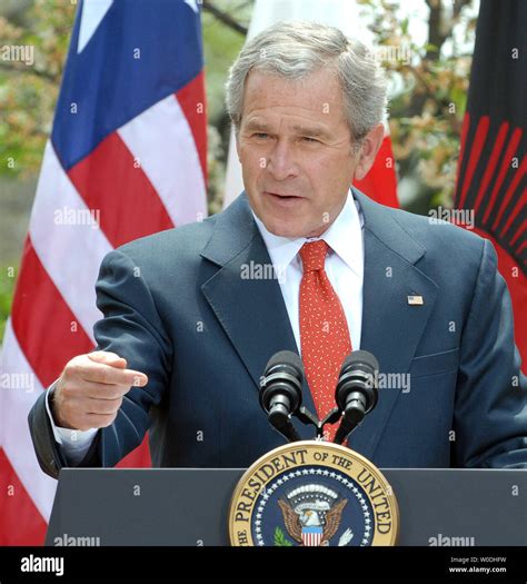 U S President George W Bush Speaks During An Event Marking Malaria