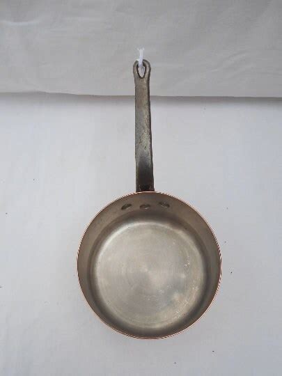 Vintage French Tin Lined Copper Saucepan 14mm Thick Stamped Bourgeat