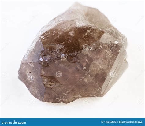 Raw Smoky Quartz Morion Crystal On White Stock Photo Image Of