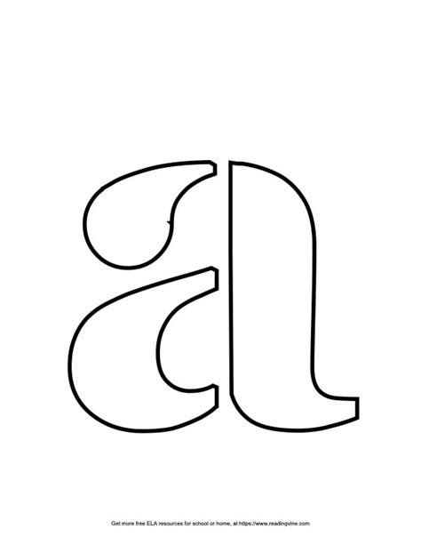 Stencil Lowercase Bubble Letter A Image ReadingVine