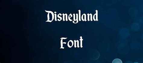 Disneyland Font Free Download