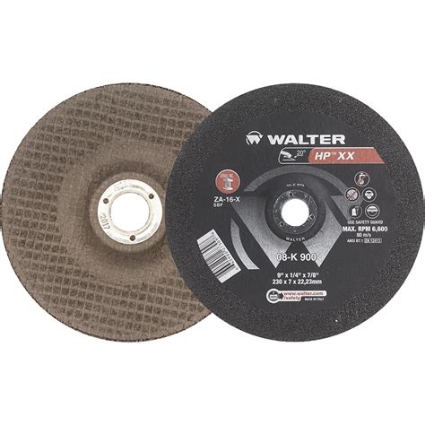 WALTER SURFACE TECHNOLOGIES Depressed Centre Grinding Wheels Double X