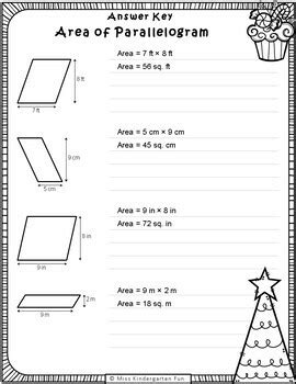 6th Grade Finding The Area Of A Parallelograms Worksheets 6 G A 1