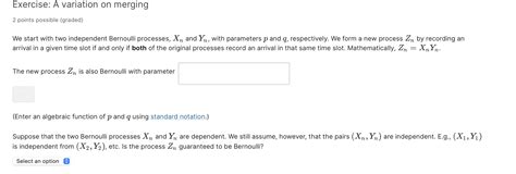 Solved Exercise A Variation On Merging Points Possible Chegg