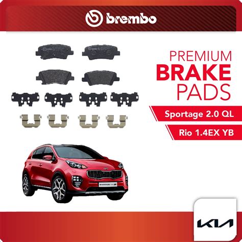 BREMBO Rear Pads 1 Set Compatible With Kia Rio 1 4EX YB 2018