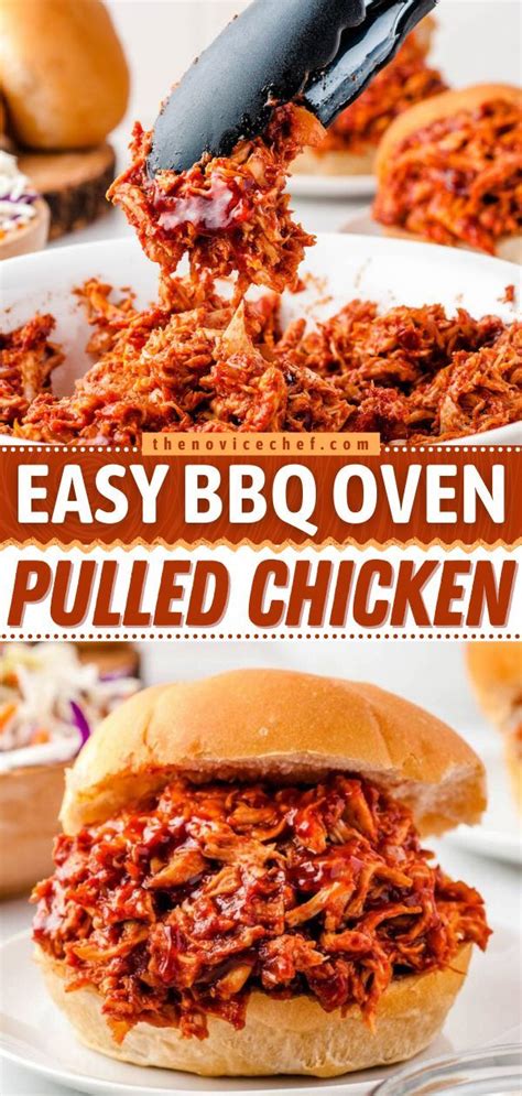 Easy BBQ Oven Pulled Chicken Bbq Pulled Chicken Recipes Bbq Chicken