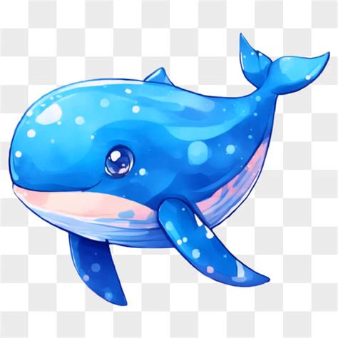 T L Charger Baleine Bleue Kawaii Nageant Dans L Oc An En Ligne