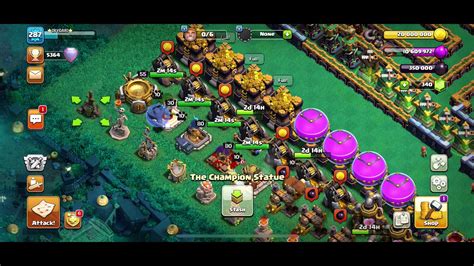 Clash Of Clans Max Base With All 10 Xmas Trees All Statues Obstacles