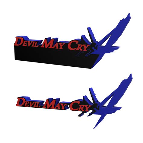 Stl File 3d Multicolor Logosign Devil May Cry 4 Two Variations・3d