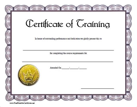 6 Free Training Certificate Templates Excel Pdf Formats